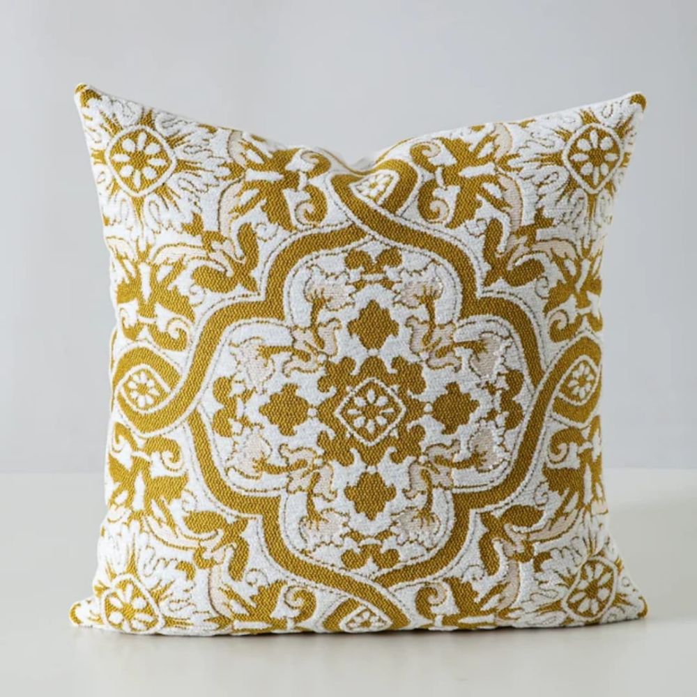 Arabesque Medallion Jacquard Cushion Cover