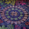 Hand-Embroidered Blue Nakshi Katha Bedspread – Traditional Bangladeshi Cotton Quilt